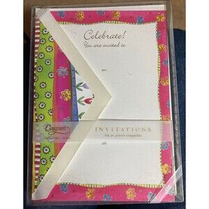 Invitations & Envelopes 3) boxes of 8 Pink & Flowers Design Spring Summer Party